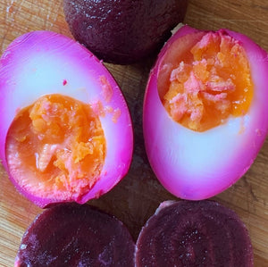 Beetroot pickled eggs