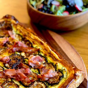 Courgette & Proscuitto Puff Pizza