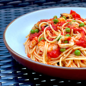 Smoky Tomato and Seafood Linguine