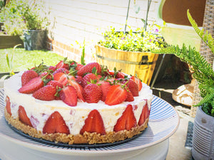 Kentish Strawberry & White Chocolate Cheesecake