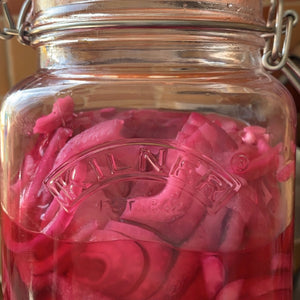 Quick & easy pink pickled onions