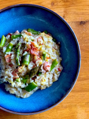 Asparagus, Leek and Bacon Risotto