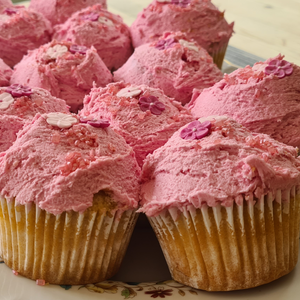 Vanilla Syrup Cupcakes with Buttercream Icing