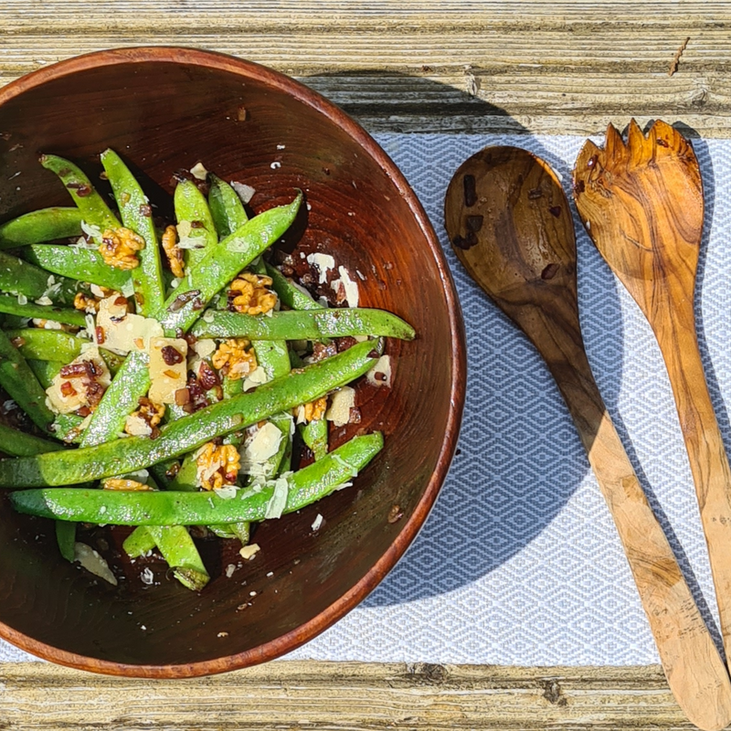 Runner Bean, Walnut and Parmesan Salad Watts Farms