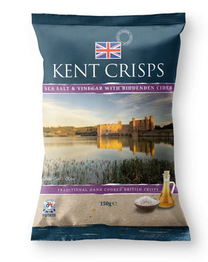 Kent Crisps Sea Salt & Vinegar with Biddenden Cider - Sharing Bag - 150g