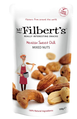 Mr Filbert's Dry Mexican Sweet Chilli Mixed Nuts 100g