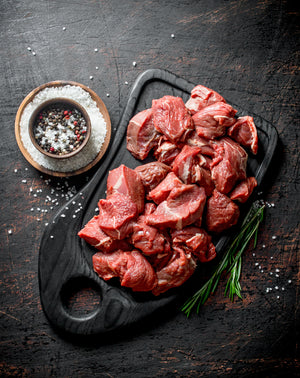 Wells Farms Dry Aged Diced Beef - 500g