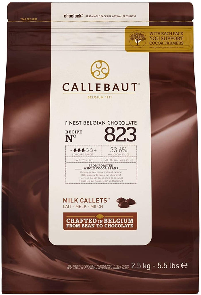 Callebaut Milk (33.6%) Chocolate Pellets - 2.5kg