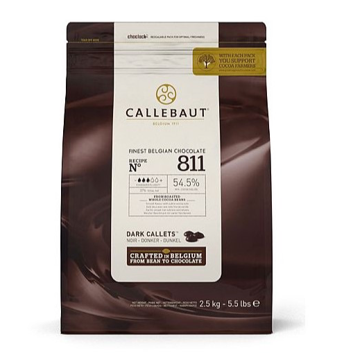 Callebaut Dark (54.5%) Chocolate Pellets - 2.5kg