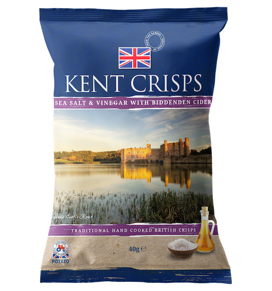 Kent Crisps - Sea Salt & Cider- 20x40g