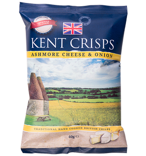 Kent Crisps - Ashmore Cheese & Onion - 20x40g-Watts Farms
