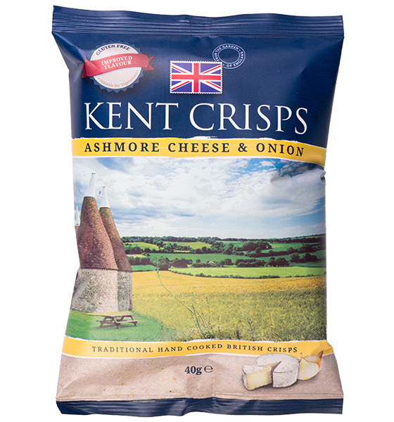 Kent Crisps - Ashmore Cheese & Onion - 20x40g