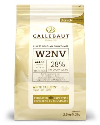 Callebaut White Chocolate Pellets - 2.5kg