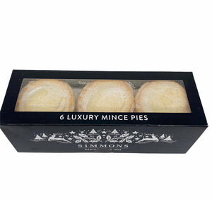 Simmons Bakery Luxury Hand Made Mince Pies - Pack of 6 (AVAILABLE FOR DELIVERY AFTER 13TH NOVEMBER)