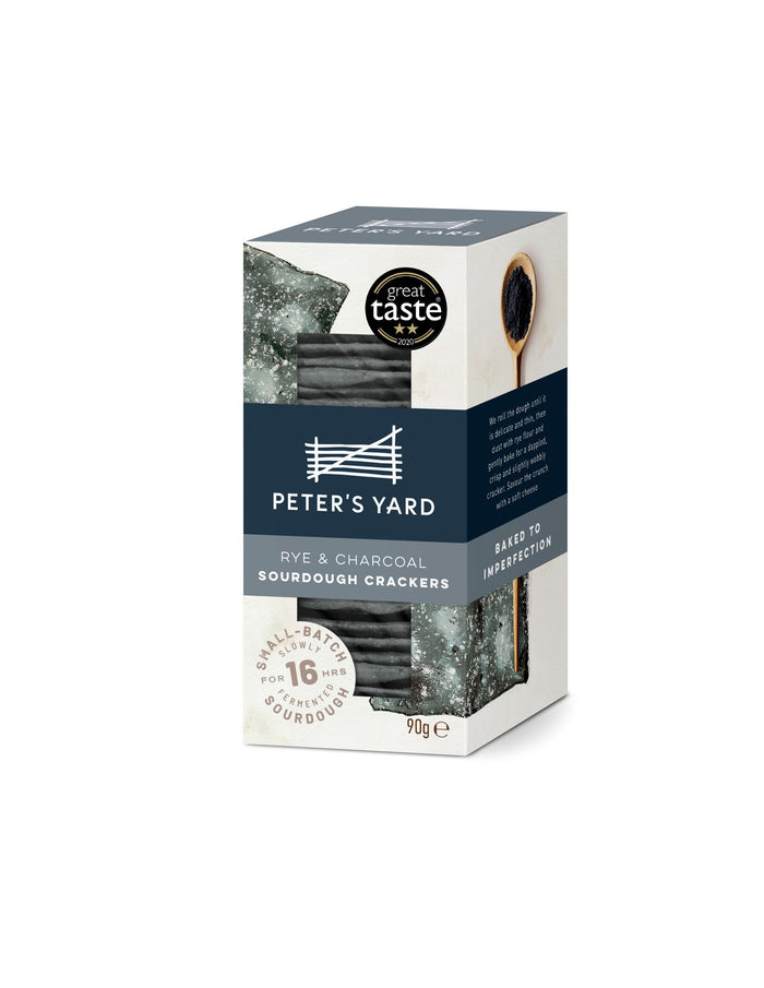 Peter's Yard Sourdough Crispbread Charcoal & Rye - 90g